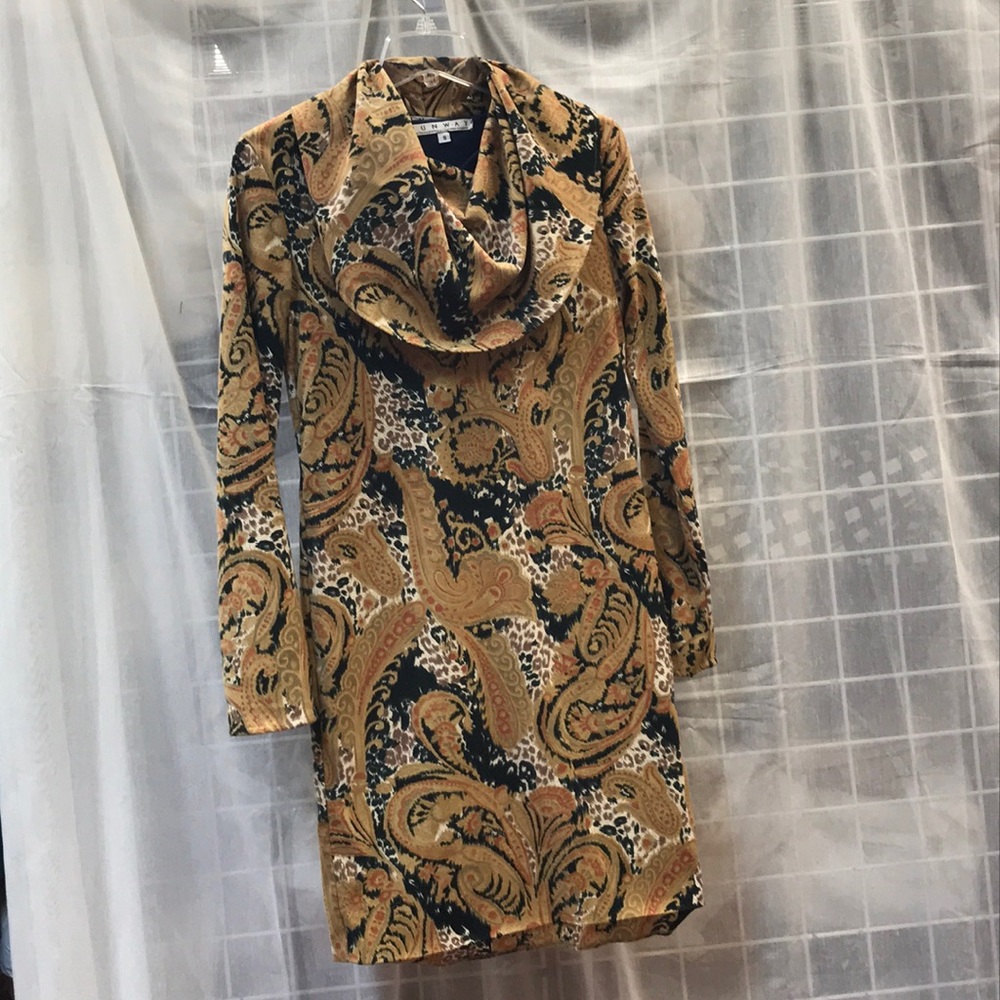 Decorative brown mini dress from Runway